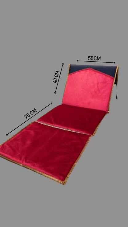 Alfombra de rezo con respaldo 55x75x40